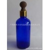 50ML藍色優質精華素點滴瓶配扇形滴頭金色圈有貨
