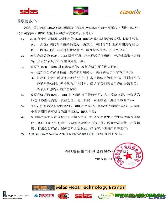 關于SELAS產品改型說明(網站上的)(1)
